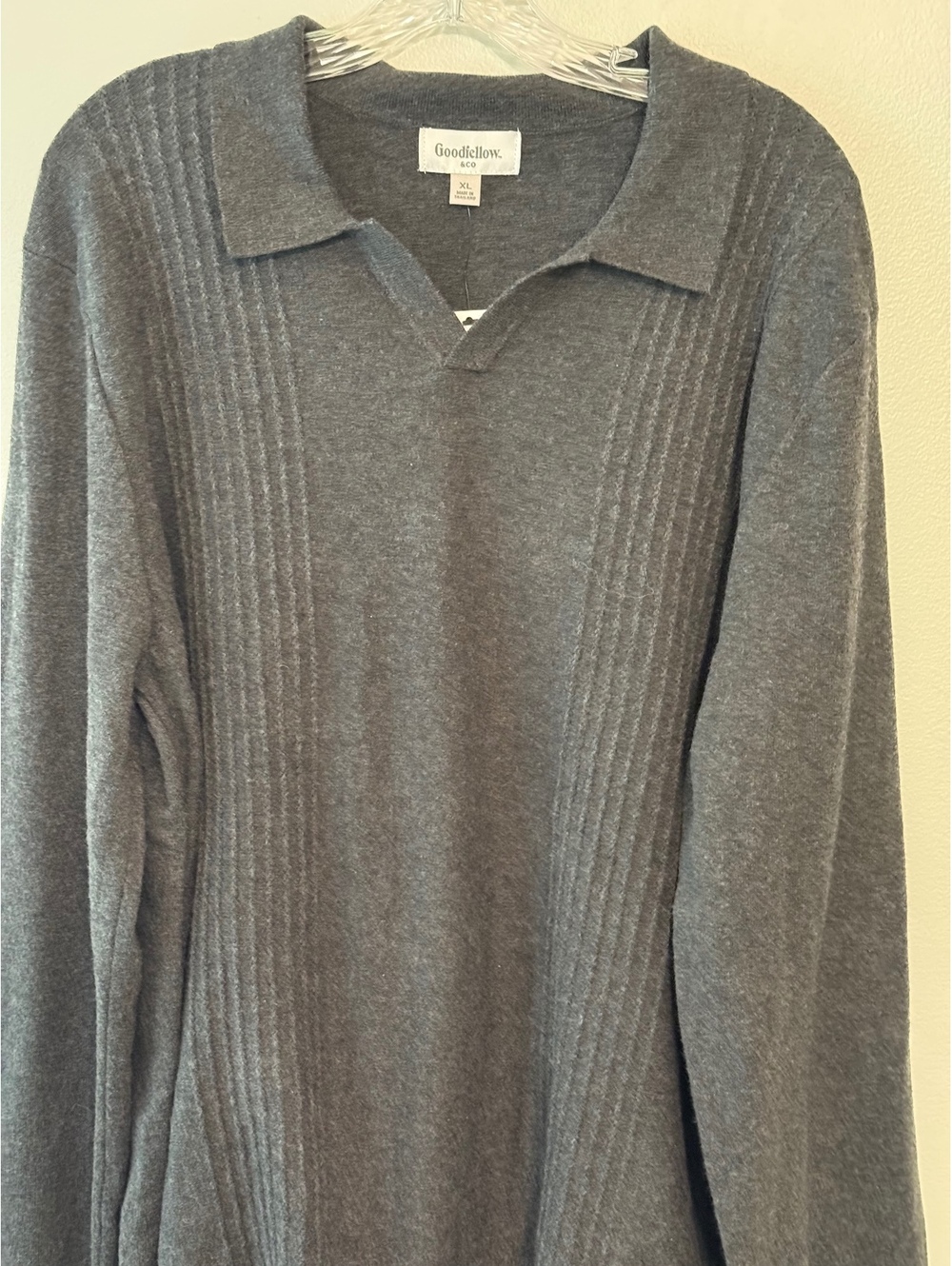 Goodfellow & Co XL Charcoal Gray Long Sleeve Sweater